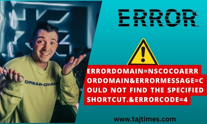 errordomain=nscocoaerrordomain&errormessage=could not find the specified shortcut.&errorcode=4